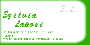 szilvia laposi business card