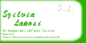 szilvia laposi business card